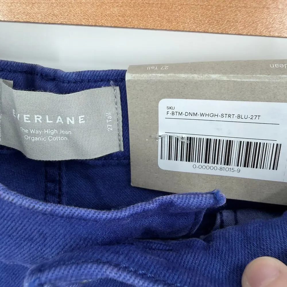 Everlane Tall The Way High Straight Jeans in blue Size 27T